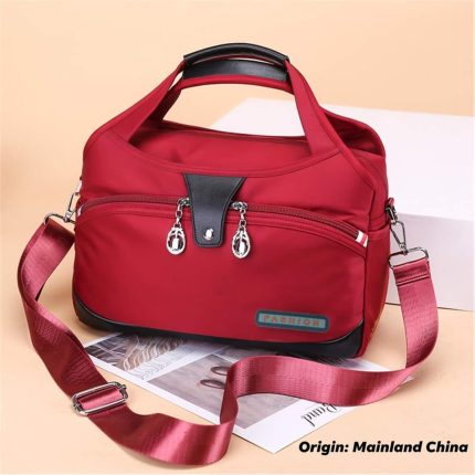 Anti-Theft Fashion Handbag (Red)