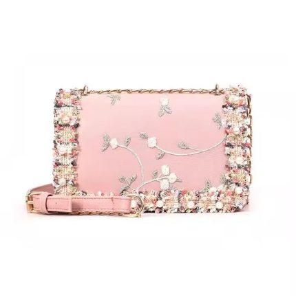 PU Leather Clutch Bag For Women (Pink)