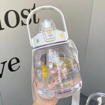 cute bottle mum pot (white )